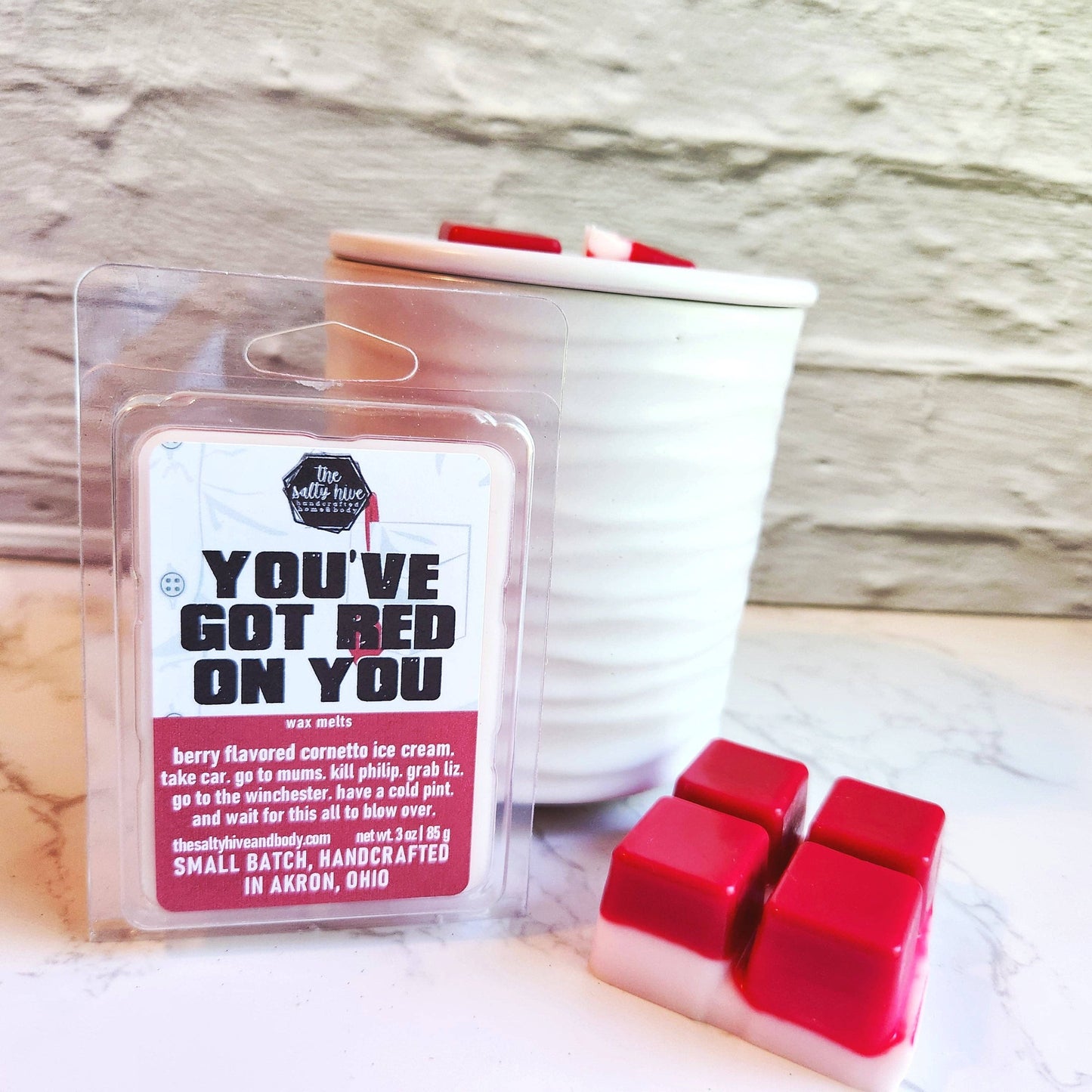 You've Got Red On You wax melts, horror, shaun of the dead