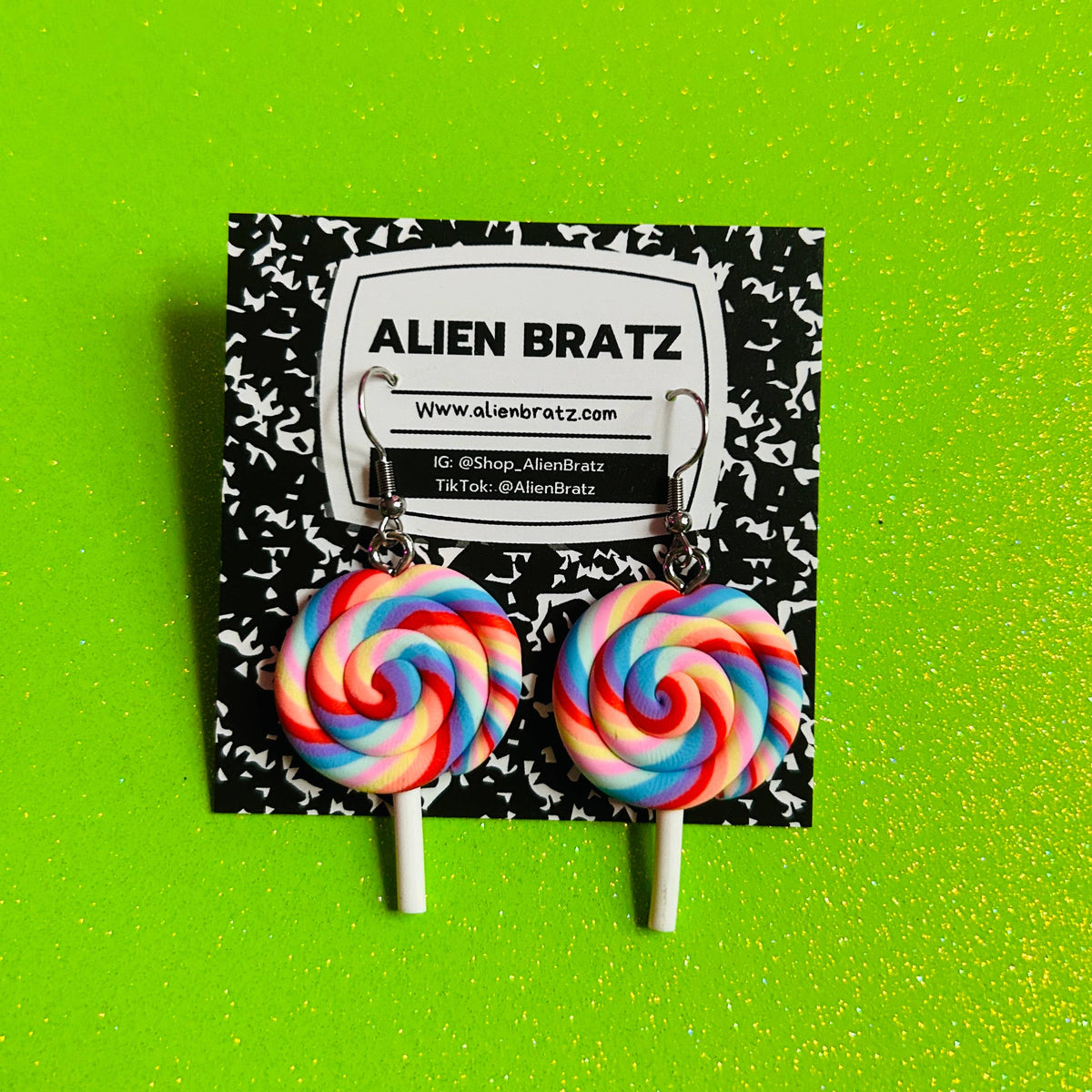 Clay Lollipop Earrings Funky Earrings Fun Earrings