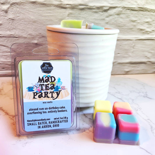 Mad Tea Party wax melts, almond rum cake, tea, wonderland