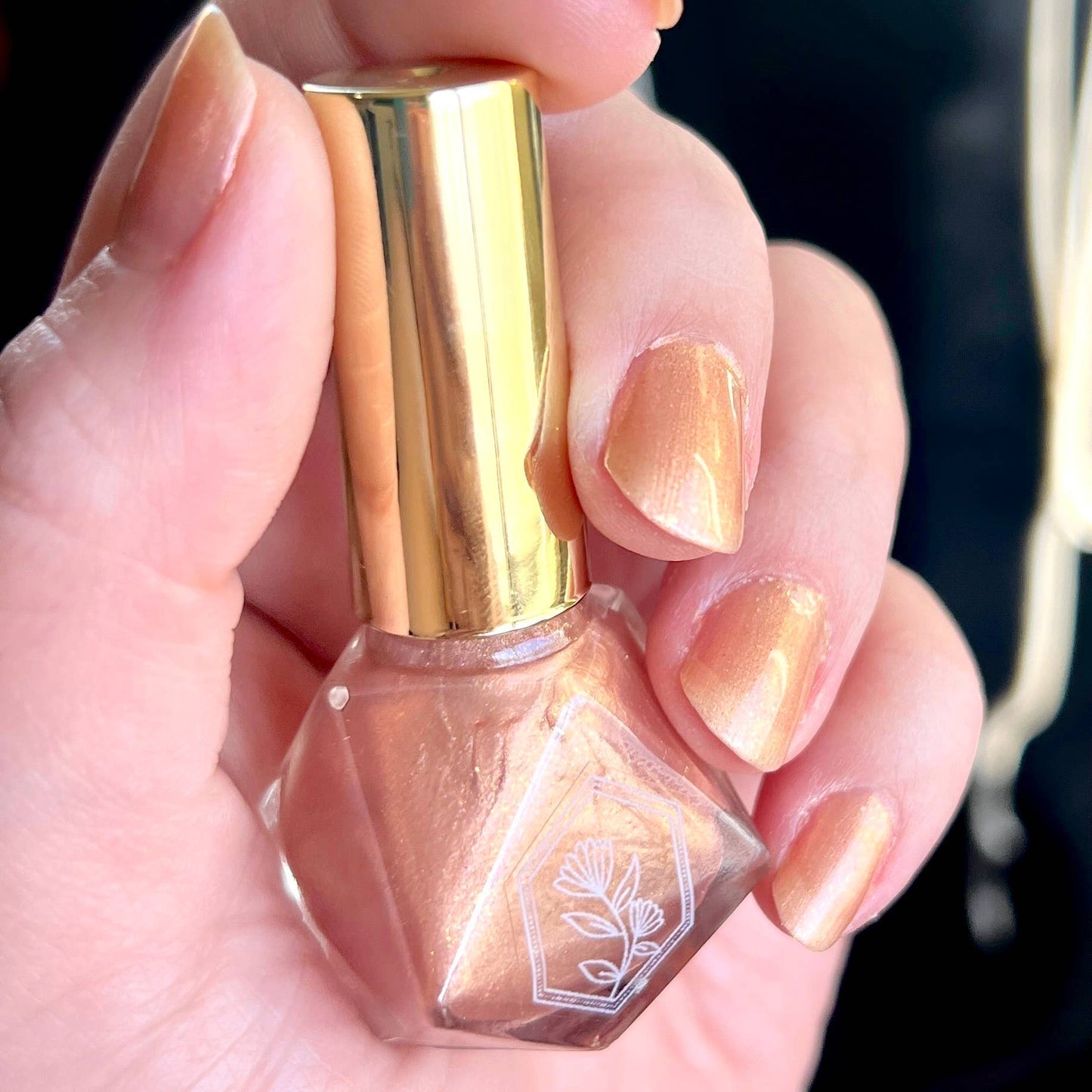 Birthday Suit - Apricot Pink With Specks of Gold Nail Polish