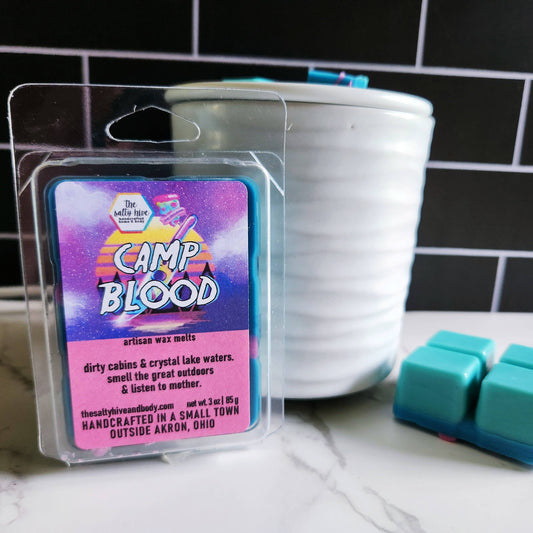 Camp Blood horror wax melts, Friday 13th