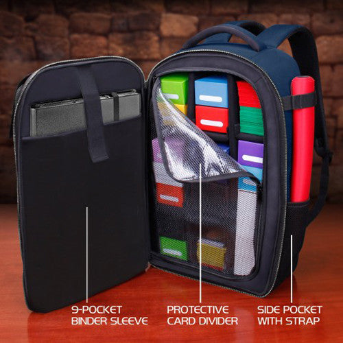 Enhance: Designer Edition Trading Card Storage Backpack Blue