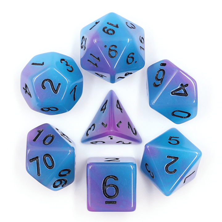 Supernova Glow in the Dark 7 Dice Set