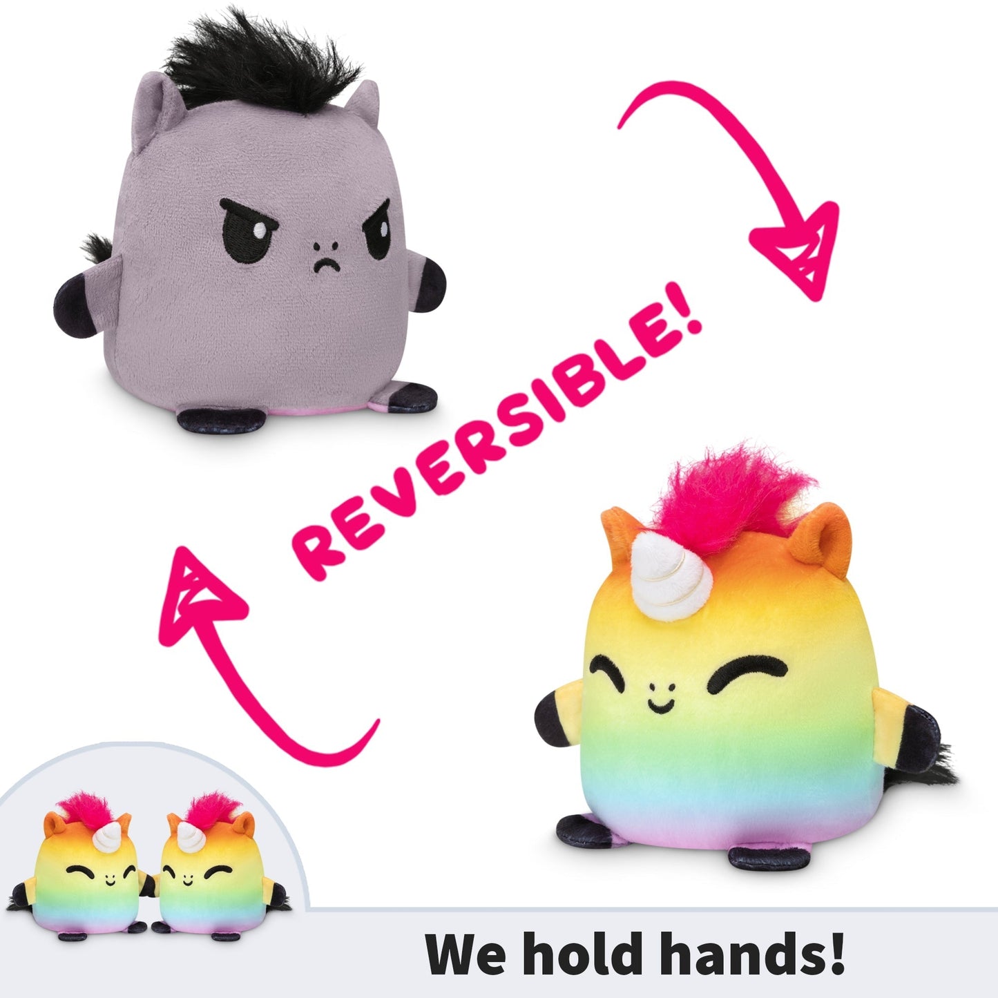 TEETURTLE REVERSIBLE HORSE & UNICORN PLUSHMATE