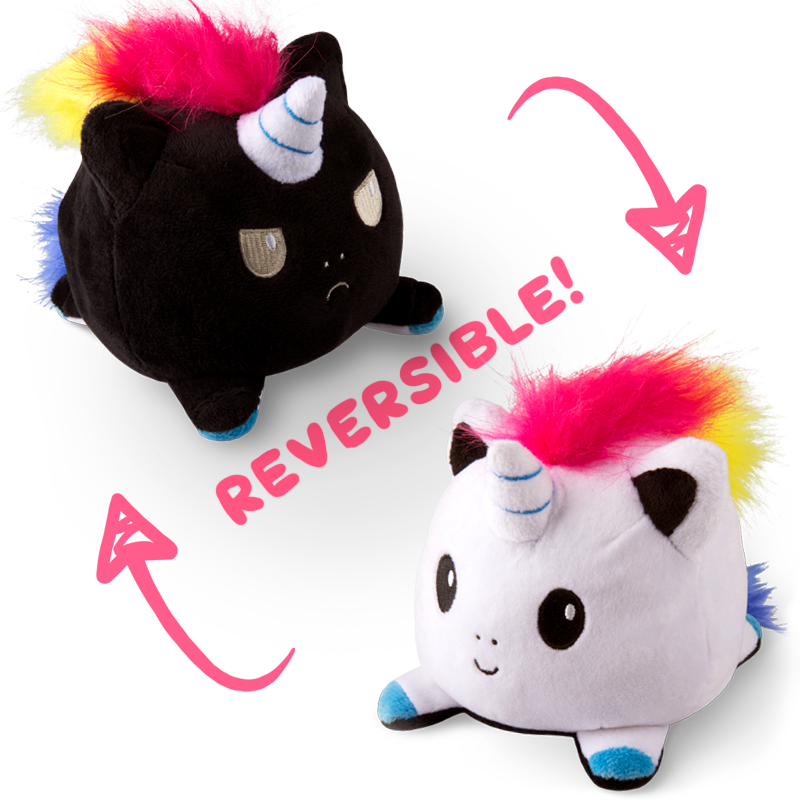 TEETURTLE REVERSIBLE UNICORN PLUSHIE (RAINBOW MANE)