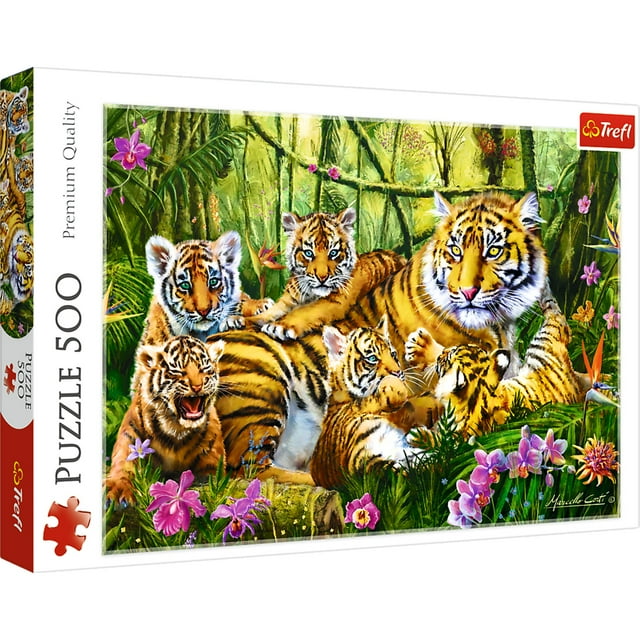 Trefl Family of Tigers: 500 Pc Puzzle