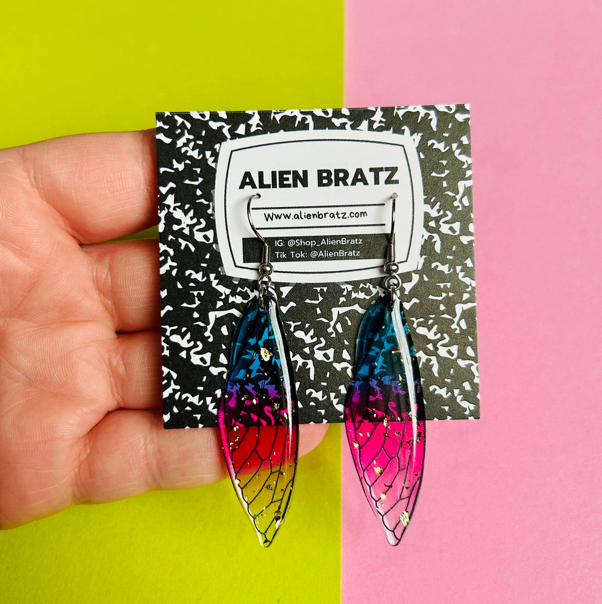 Cicada Wing Earrings Funky Earrings Insect Earrings
