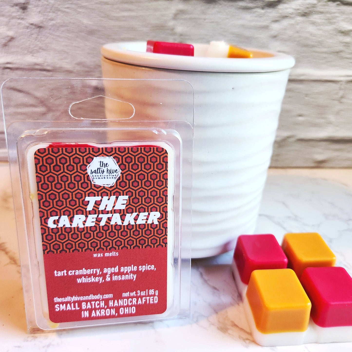 The Caretaker wax melts, horror, cranberry apple, whiskey