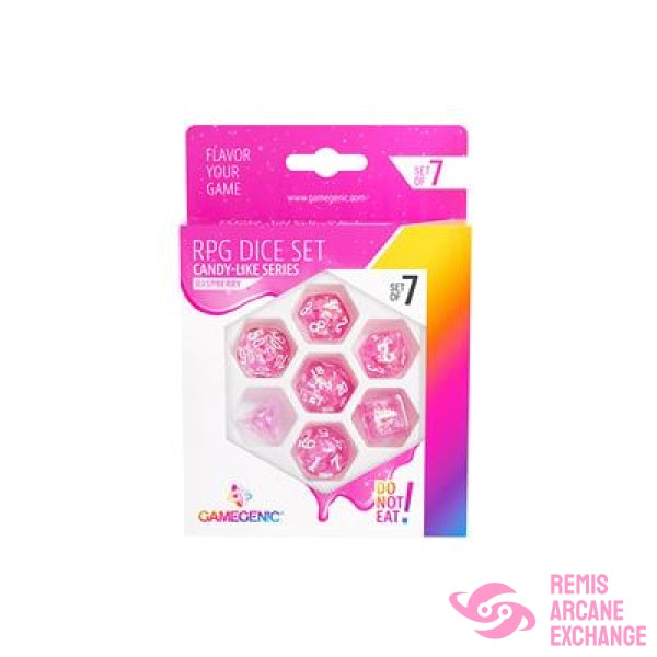 Candy-Like Series Raspberry Rpg Dice Set (7)