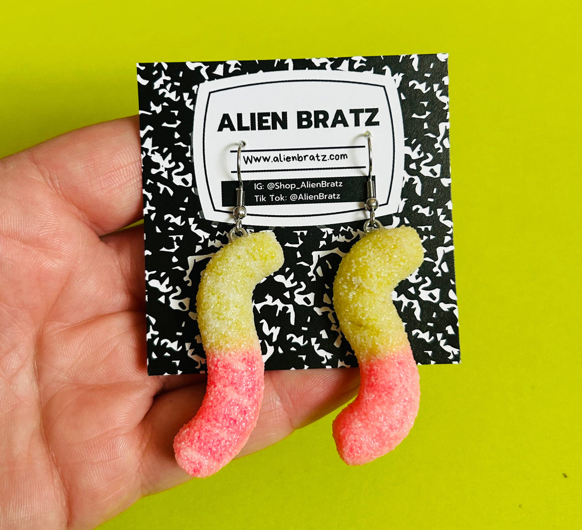 Sour Candy Worm Earring Food Earrings Funky Earrings