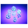 7-Set Cube Mini Borealis Luminary Icicle with Light Blue
