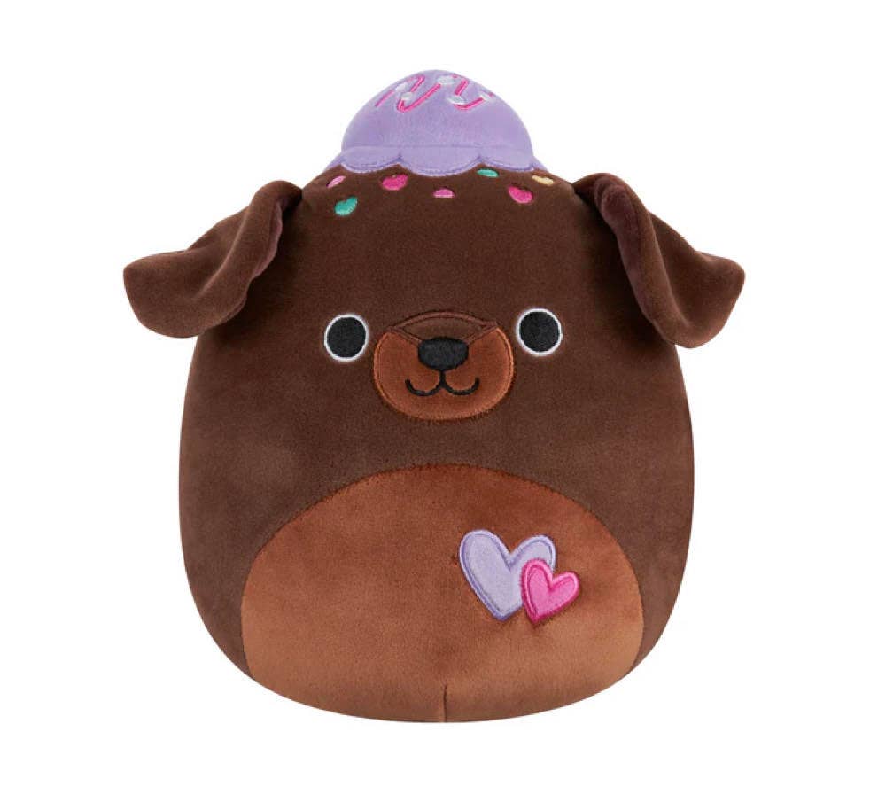 Squishmallow Plush Toy Valentine 5" Rico Brownie Lab Hearts