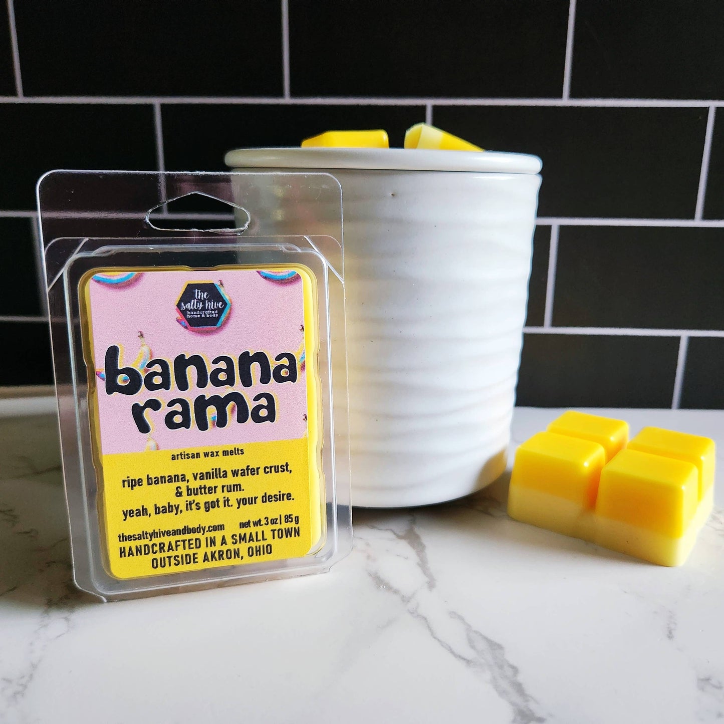 Bananarama wax melts, banana dessert, 80s