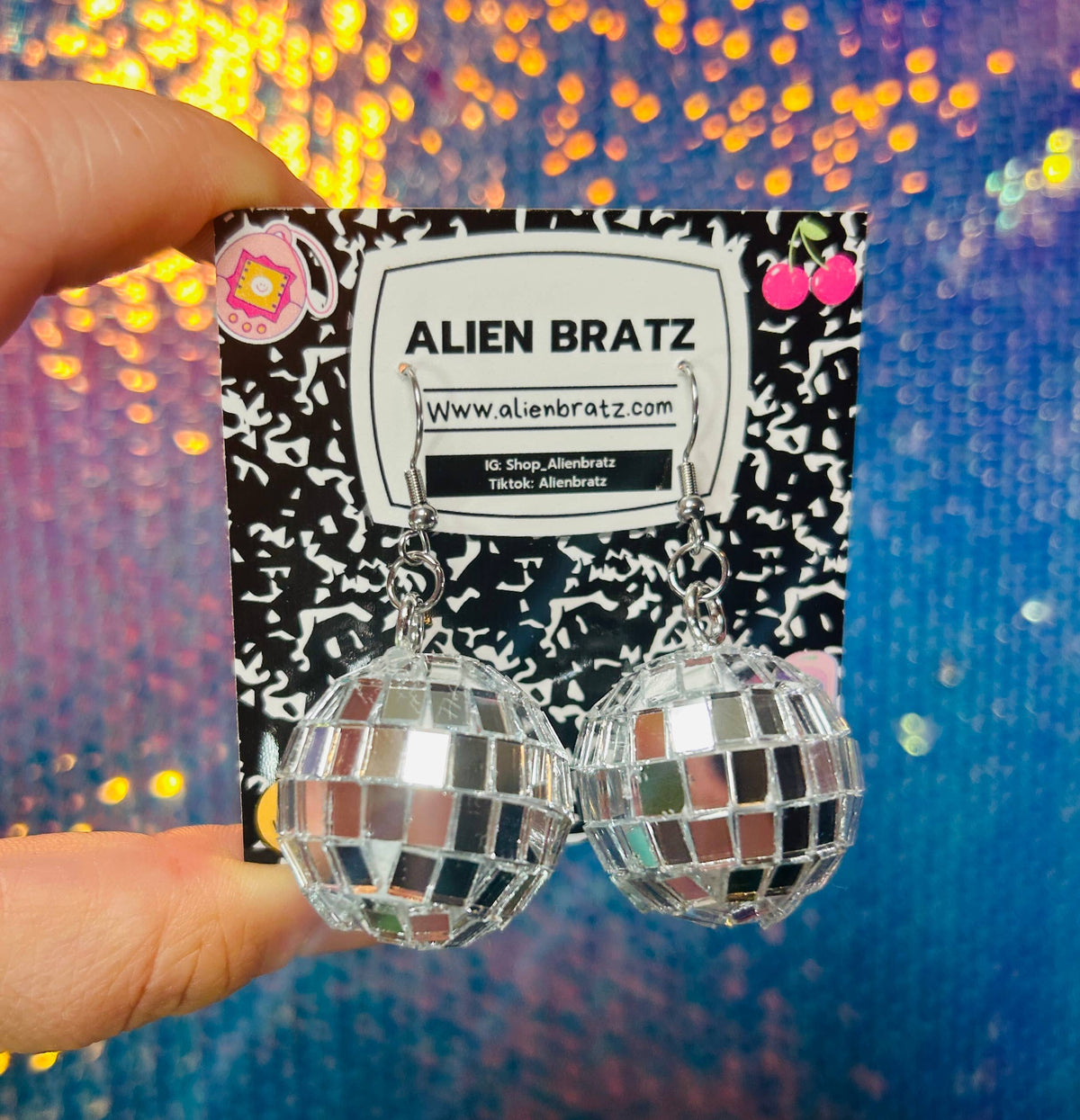 Disco Ball Earrings 70's Fun Earrings Festival Earrings