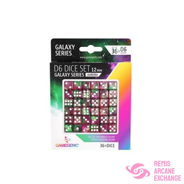 Galaxy Series - Aurora D6 Dice Set 12Mm (36)