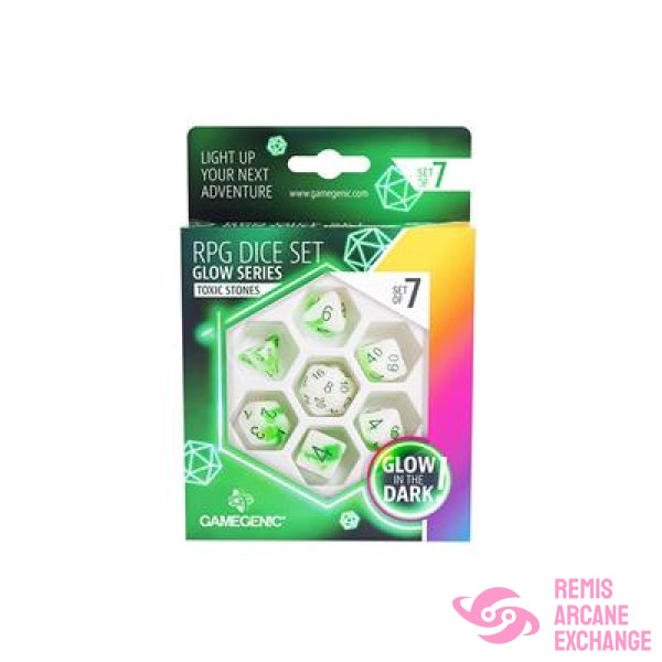 Glow Series Toxic Stones Rpg Dice Set (7)