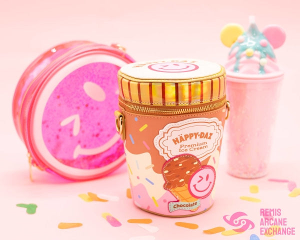 Happy Daz Ice Cream Tub Handbag - Chocolate