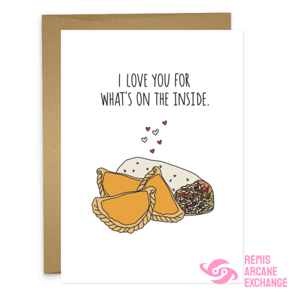 Love You On Inside Greeting Card
