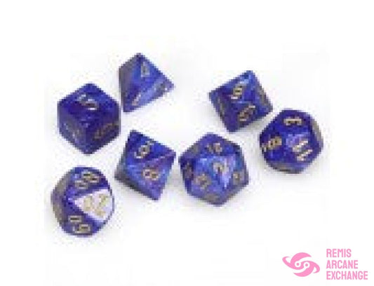Lustrous: Poly Purple/Gold Die Set (7) Accessories