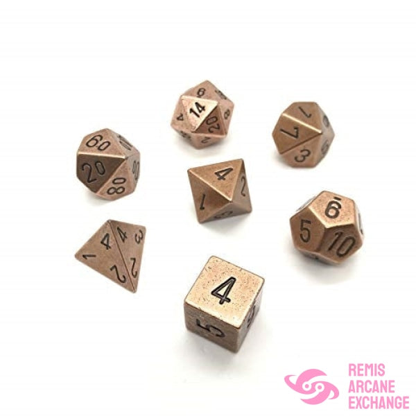 Copper Color Solid Metal Poly 7-Die Set Accessories