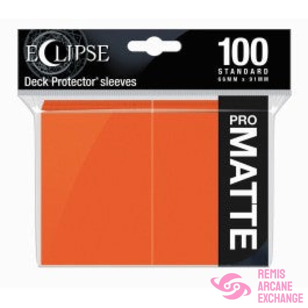 Eclipse Matte Standard Deck Protector Sleeves (100Ct) Pumpkin Orange
