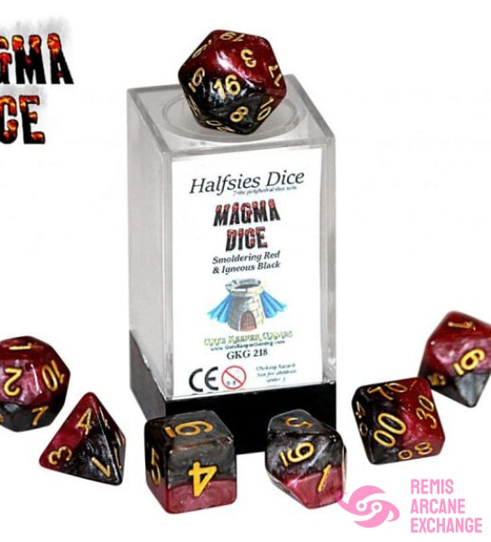 Magma Dice - Halfsies 7 Die Polyhedral Set (Limited Edition)
