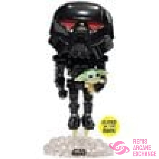 Mandalorian Dark Trooper Grogu Gitd Pop! Vinyl