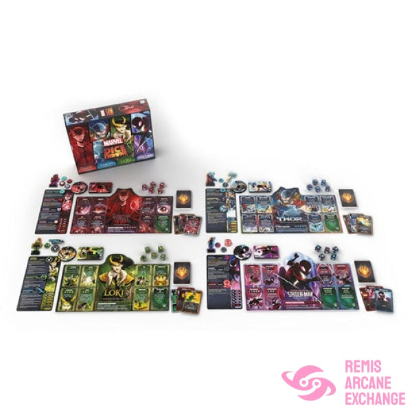 Marvel Dice Throne: 4-Hero Box (Scarlet Witch Thor Loki And Spider-Man)