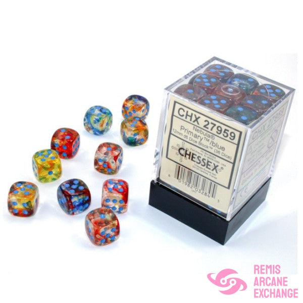 Nebula: 12Mm D6 Primary Turquoise Luminary Dice Block (36 Dice) Accessories
