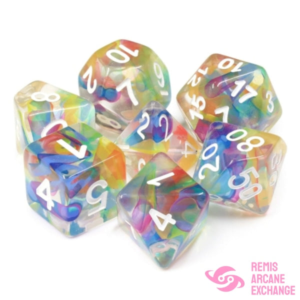 Rainbow Ribbon 7 Dice Set