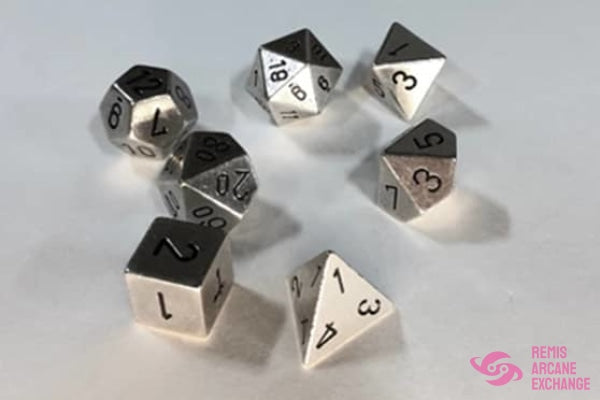 Silver Color Solid Metal Poly 7-Die Set Accessories