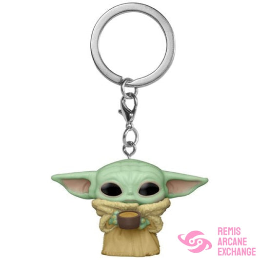 Star Wars: The Mandalorian Child With Cup Pocket Pop! Key Chain