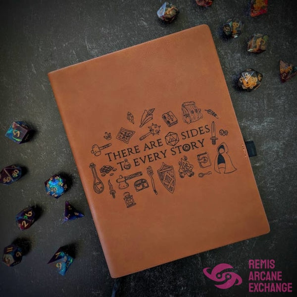 There Are 20 Sides To Every Story - Vegan Leather Journal Role Playing Games