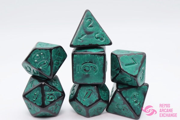 Timeworn Green 7 Dice Set