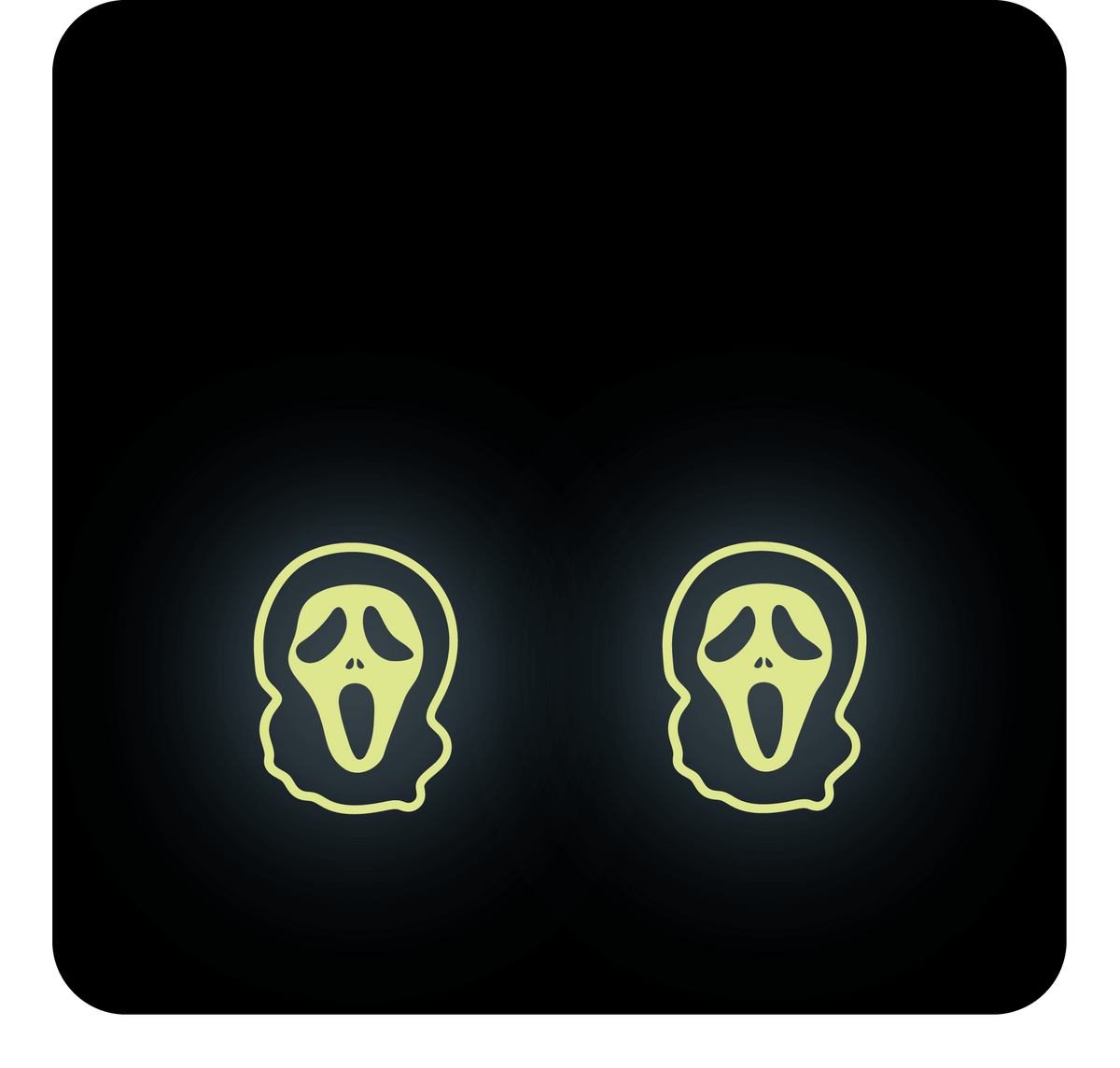 Scary Mask Earrings - GLOW IN THE DARK / Halloween Earrings