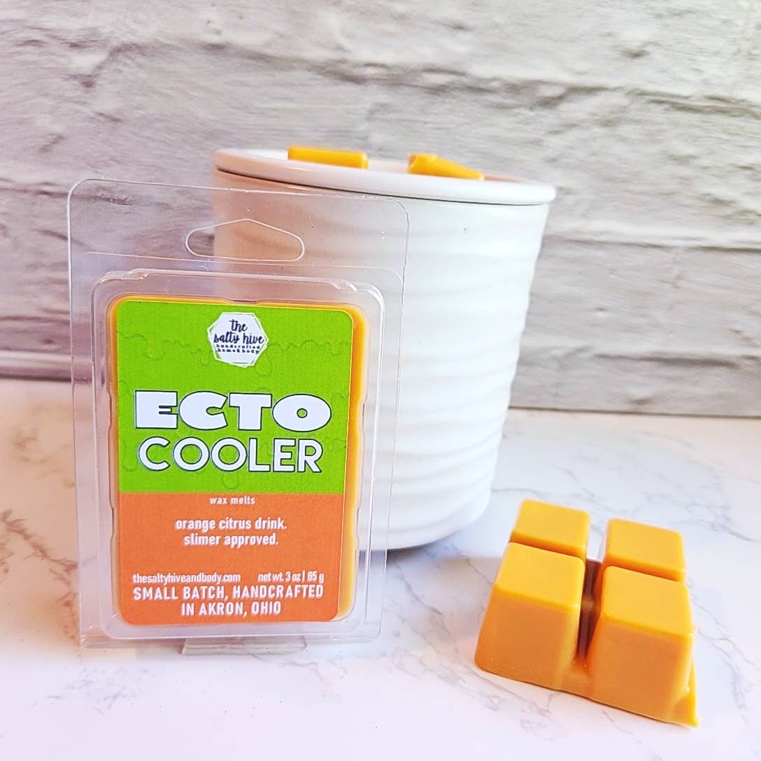 Ecto Cooler wax melts, ghostbusters, orange