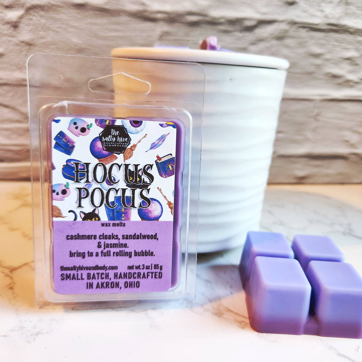 Hocus Pocus wax melts, sandalwood, cashmere, halloween