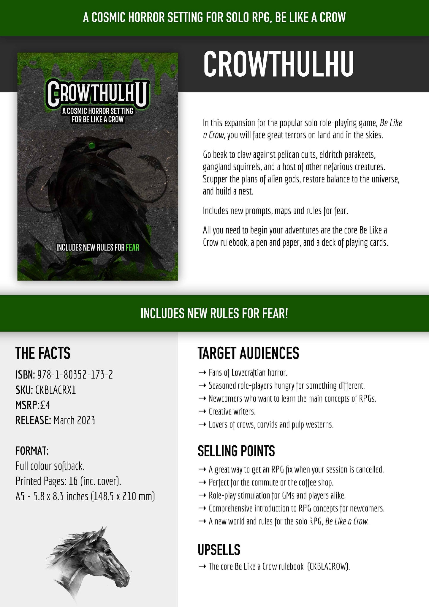 Crowthulhu - a Cosmic Horror Setting for Be Like a Crow (Zine)