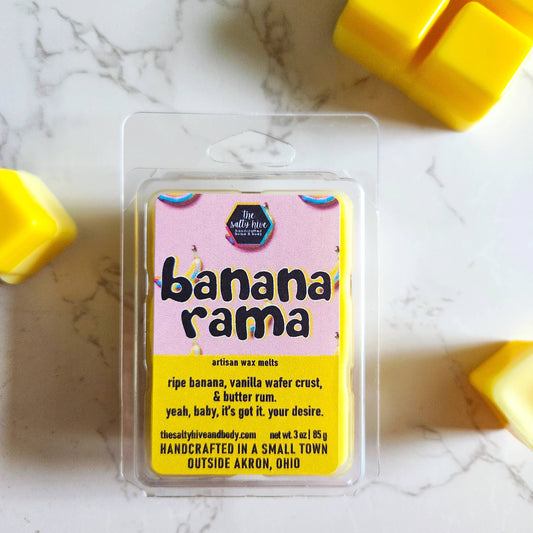 Bananarama wax melts, banana dessert, 80s