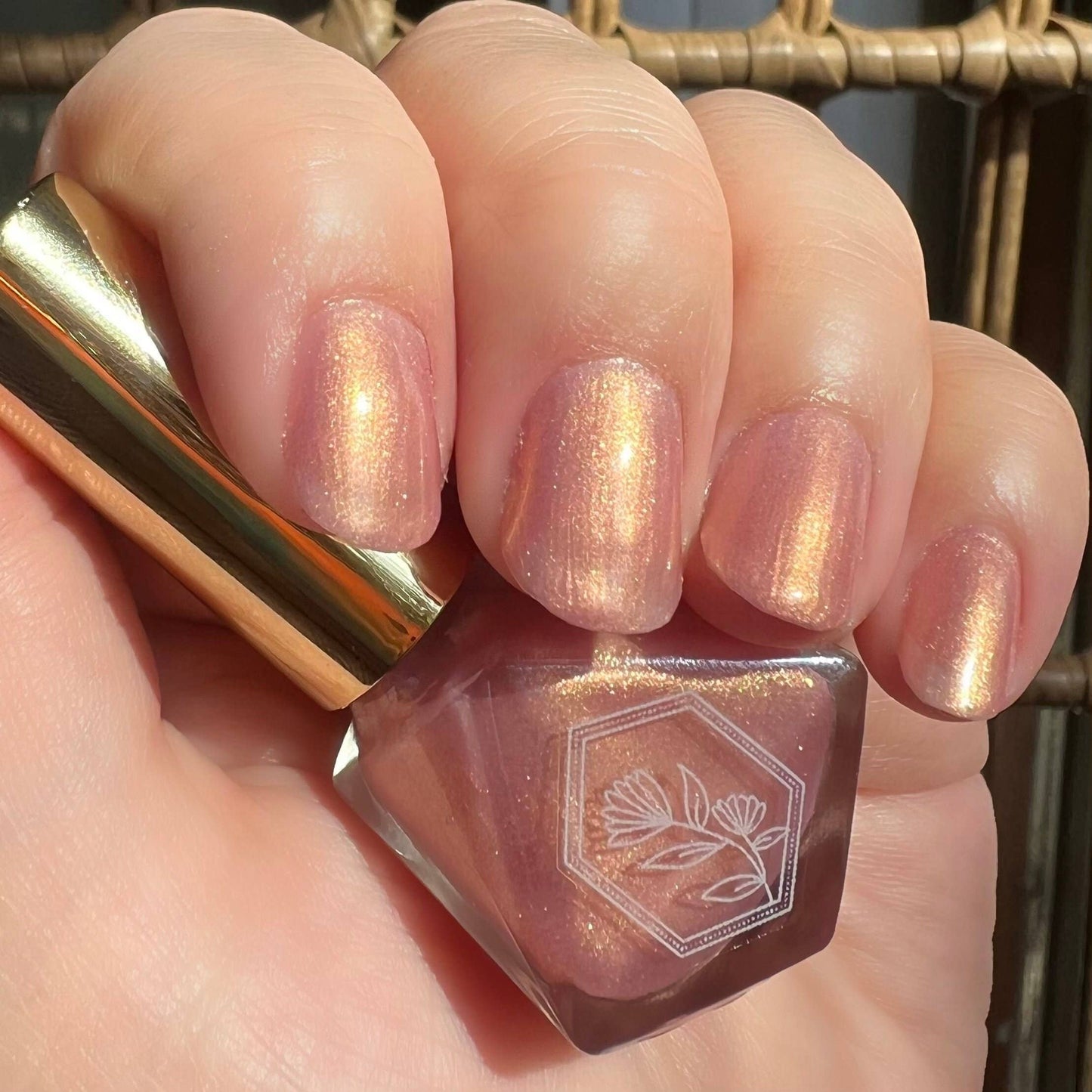 Venus De Milo - Romantic Pink Nail Polish With Gold Shift