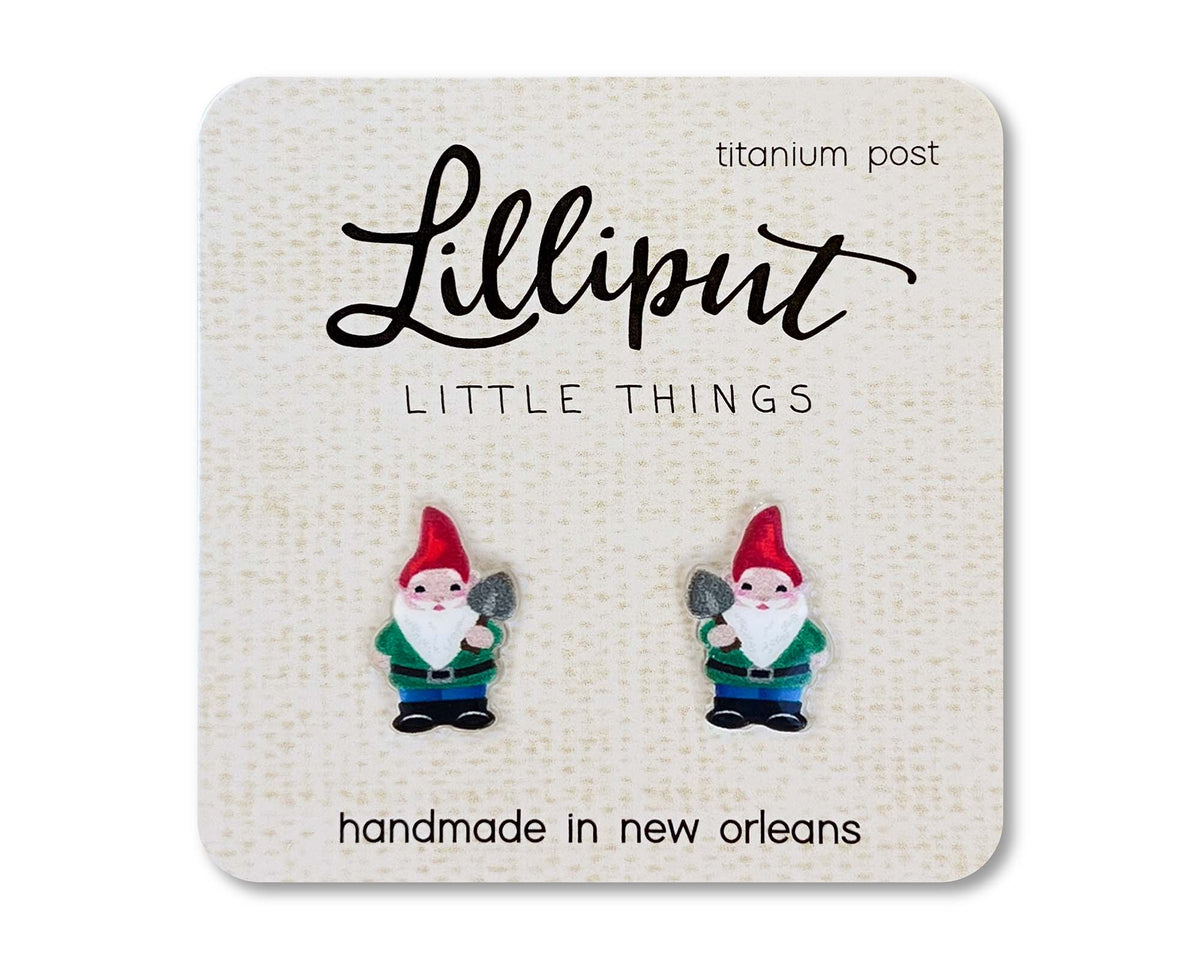 Garden Gnome Earrings // Quirky Earrings