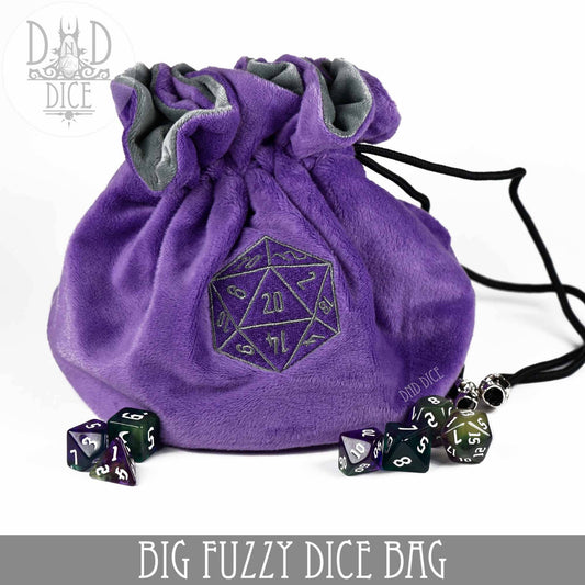 Big Fuzzy Dice Bag - 6 Colors: Purple