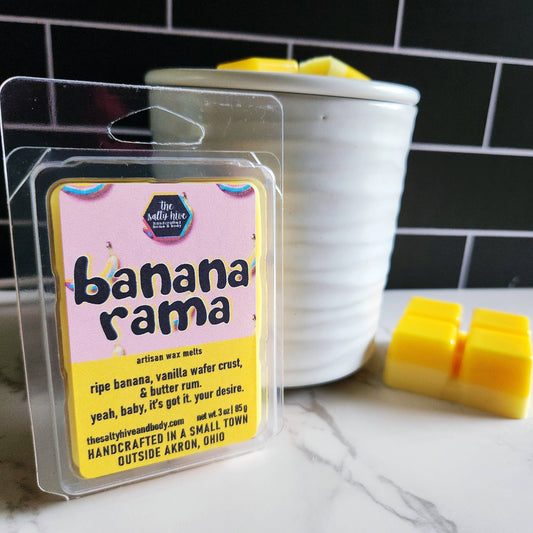 Bananarama wax melts, banana dessert, 80s
