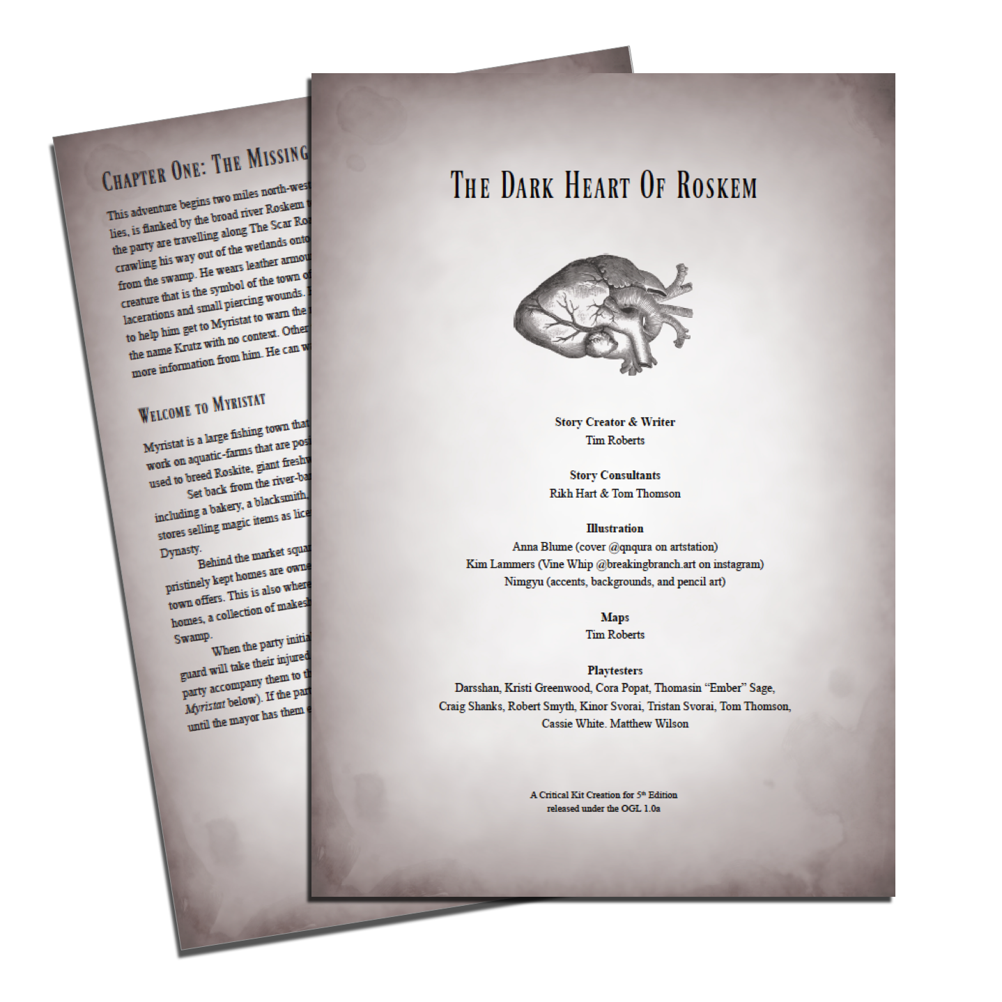The Dark Heart of Roskem: 5E DND one-shot: Physical