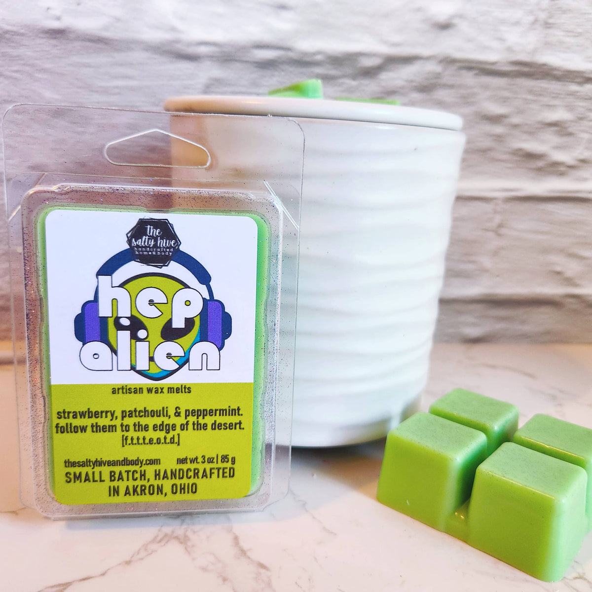 Hep Alien wax melts, gilmore, peppermint, patchouli
