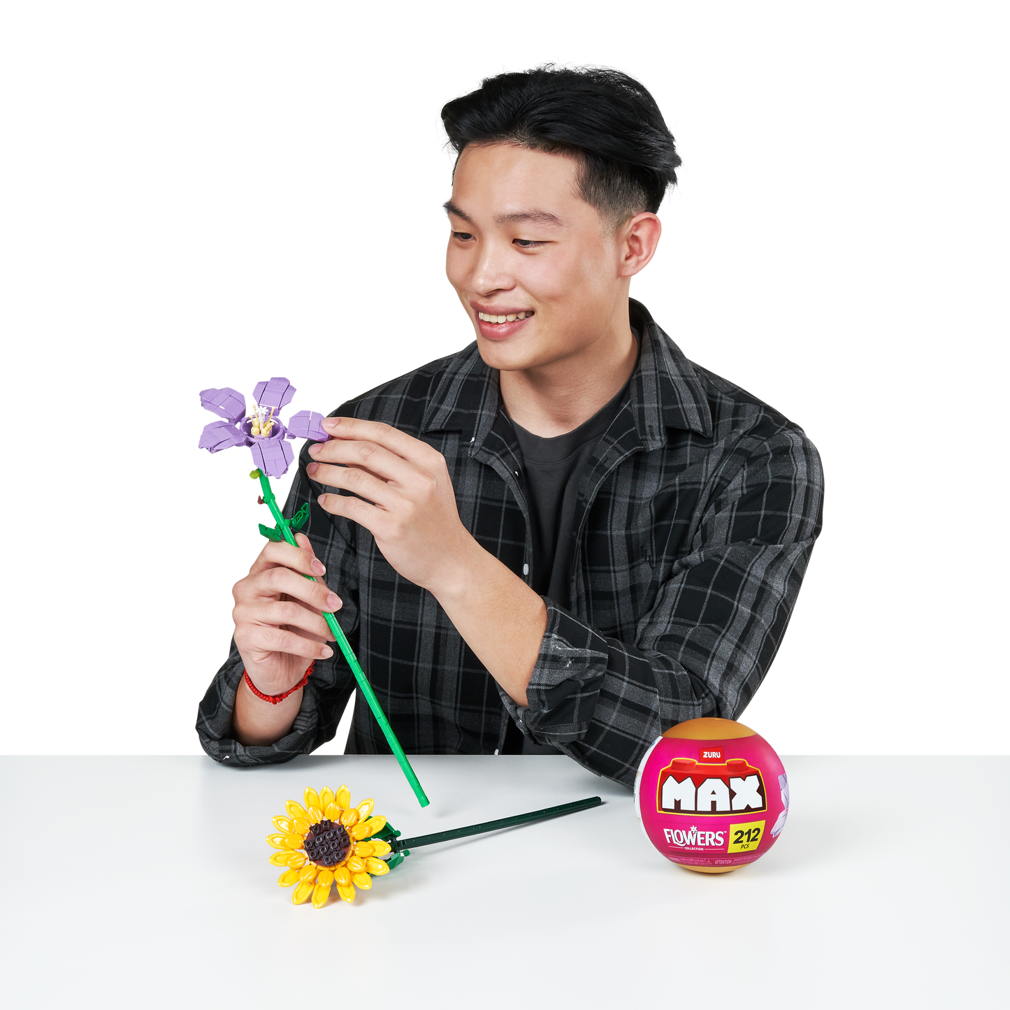 ZURU MAX PREMIUM BRICKS FLOWER CONSTRUCTION- 15 PC PDQ