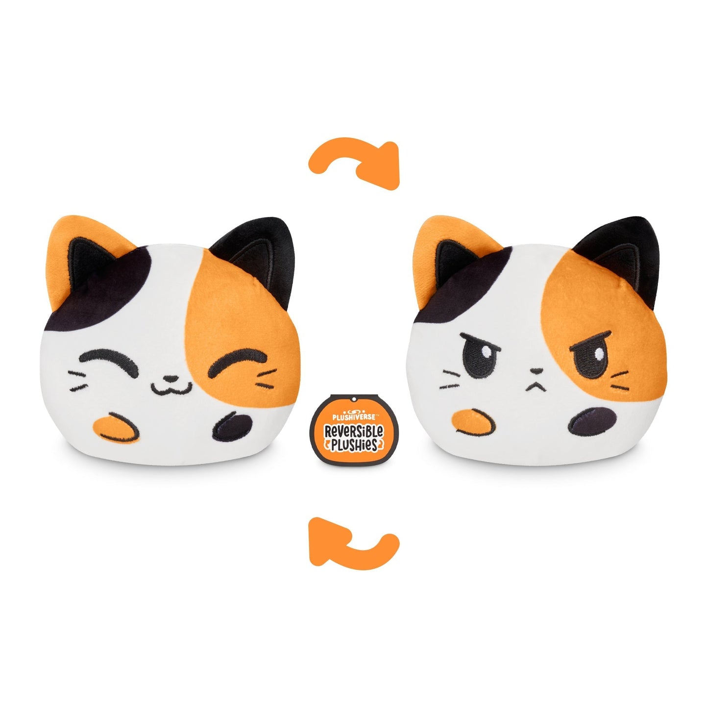 PLUSHIVERSE CUDDLY CALICO CAT 4" REVERSIBLE PLUSHIE