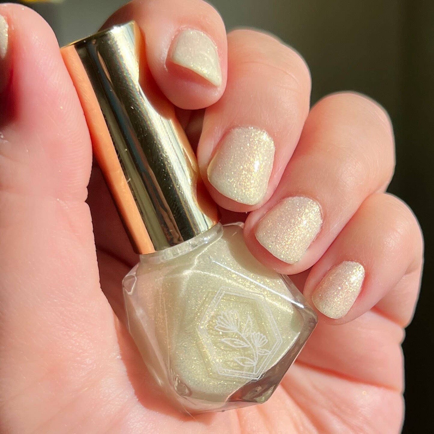 Sweet Pea - Glow In The Dark Golden Shimmer - Nail Polish