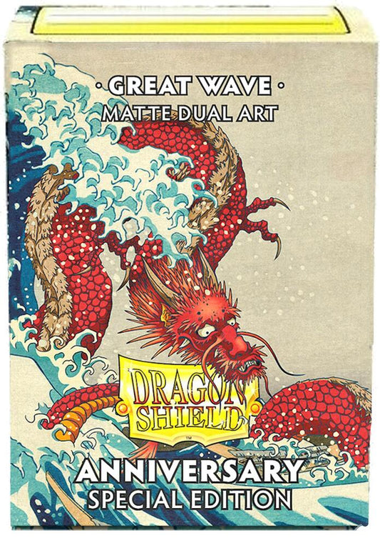 Dragon Shields: (100) Matte Dual Art - 25th Anniversary Special Edition Great Wave