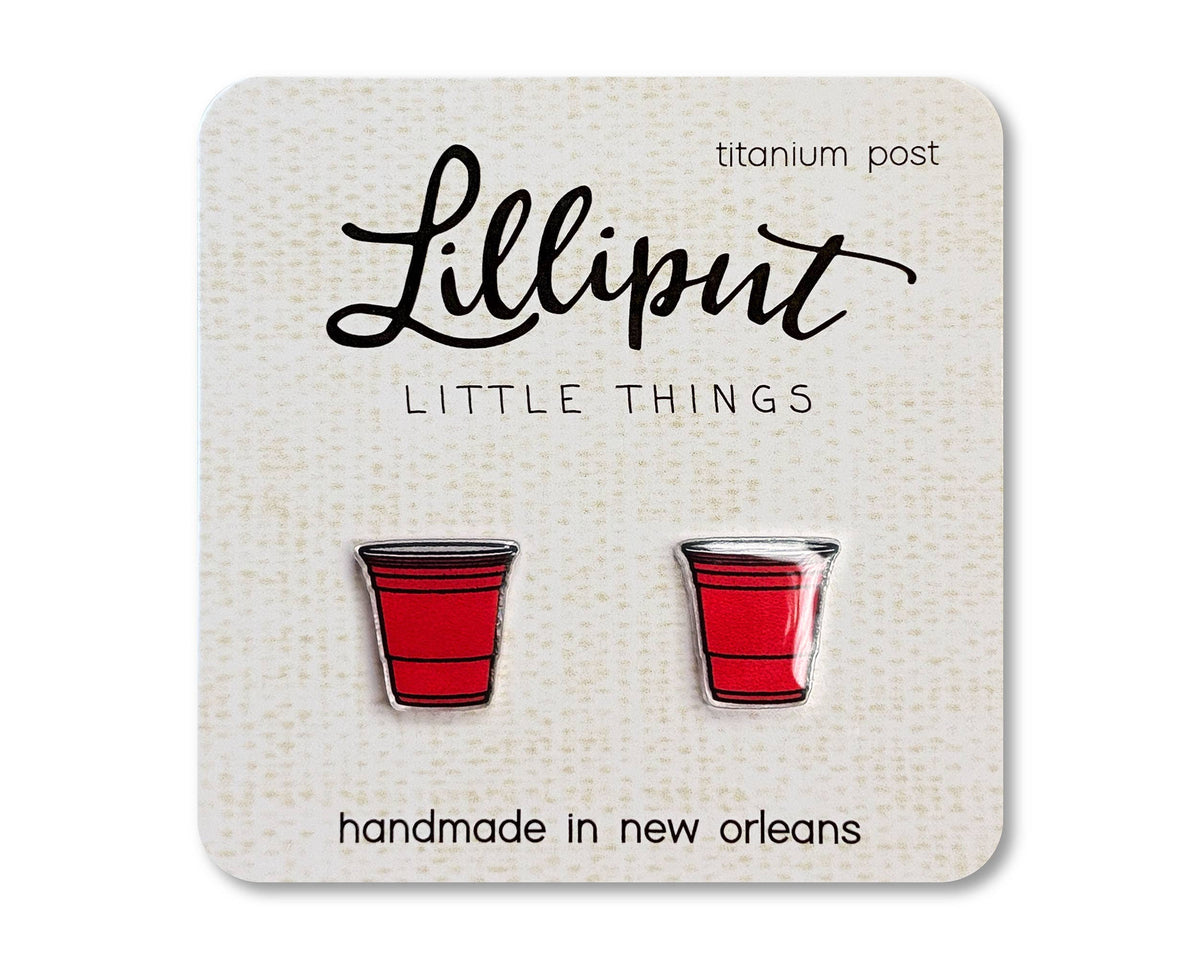 Red Party Cup Earrings // Summer Earrings // Fourth of July